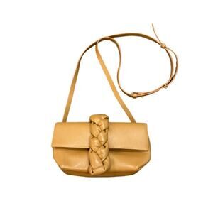 DeMellier London Mini Verona Braided Crossbody Bag - Cognac Brown